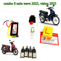 [Wave 2023, Vision 2023, winner x ]COMBO 4 ĐÈN XINHAN T15+1 ĐÈN HẬU AUDI 7 màu+1ROLE+1NHẠI CÒI Công tắc haza ( 8 món)
