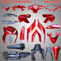 Wave RSX Nhựa TRẮNG cao cấp màu ĐỎ ĐÔ vỏ nhựa xe Wave RSX loại TỐT như ZIN