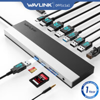 Wavlink 11 trong 1 USB-C Màn hình ba màn hình MST Docking Station với nguồn 85W 4K HDMI UMD08