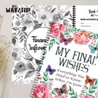 Way2top Butterfly End of Life Planner, Mọi thứ bạn cần biết khi tôi đi Sổ tay lập kế hoạch di sản giảm căng thẳng, Sách chương trình nghị sự CUỐI CÙNG CỦA TÔI sáng tạo