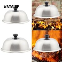 Way2top Chảo Chiên, Bánh Mì Nướng Thịt Nướng Bằng Thép Không Gỉ Nắp Nồi Tròn, Bánh Sandwich Đa Năng Bít Tết Dụng Cụ Nấu Phô Mai Vòm Nóng Chảy Nắp Hamburger Nấu Ăn Nhà Bếp