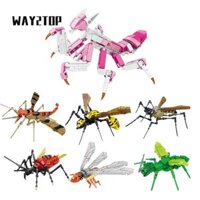 Way2top Đồ chơi mô hình, Đồ trang trí máy tính để bàn Bộ sưu tập côn trùng Khối xây dựng, Mô hình lắp ráp ong bọ rùa phong lan Trang trí nội thất