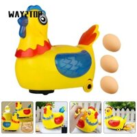 Way2top Đồ chơi trứng đẻ, Đồ chơi gà mái điện âm nhạc tương tác, Đèn đầy màu sắc dễ thương Đồ chơi hát gà Quà tặng sinh nhật