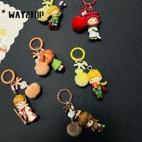 Way2top Hirono X Le Petit Prince Series Móc khóa, Phim hoạt hình sang trọng KUBO Thở vào dòng túi Mặt dây chuyền, POPBEANS POP MART Móc chìa khóa Quà tặng