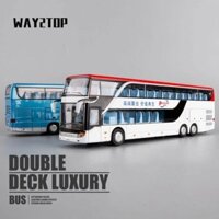 WAY2TOP Hợp Kim Xe Buýt Mô Hình Trẻ Em Quà Tặng Đồ Chơi Điện Hình Xe Buýt Kéo Lại