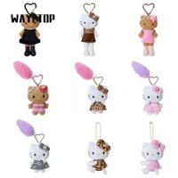 Way2top Sanrio Móc Khóa, Khóa Tình Yêu Búp Bê Mèo Hello Kitty Mặt Dây Chuyền, Thời Trang PP Cotton Sang Trọng Ba Lô Móc Khóa Treo Trang Trí