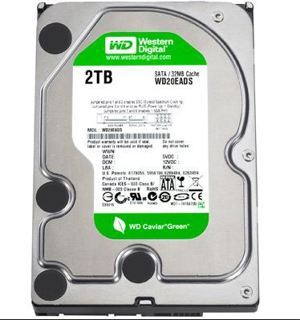 Ổ cứng HDD Western WD Caviar Green 2TB/ 7200 Rpm / Cache 64MB /Sata 3 (6.0 GB/s)