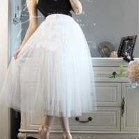 [Wdf] Váy người lớn cho trẻ em, Váy ba lê dài, Váy gạc nửa cổ, Váy nửa dài, Váy Petti, Váy ngắn công chúa, Váy gạc khiêu vũ ảnh