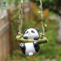 Wdfqw Gấu Trúc Cây Leo Mặt Dây Nhựa Sáng Tạo Ban Công Bãi Cỏ Sân Trang Trí