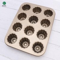 Wdfqw Khuôn Cannele Thép Carbon Chống Dính 12 Khoang Custard Mousse Muffin Bánh Chảo