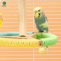 Wdfqw Vẹt Xoay Đứng Gỗ Chim Đồ Chơi Cockatoo