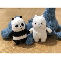 we bare bear - thú bông - len móc