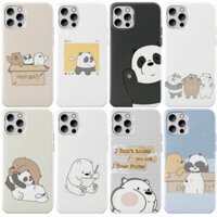 We bare bears - Ốp lưng cứng thiết kế tương thích cho iphone 15 14 13 12 11 pro max s24 s23 s22 ultra plus