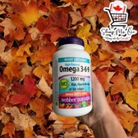 Webber Naturals, Omega 3-6-9 1200mg bổ mắt, bổ não, 150 viên