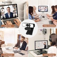 Webcam 2K / 4K HD Tích Hợp Micro HD 2K Có Vòng Đèn Cho Máy Tính