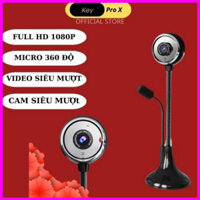 Webcam có mic xoay 360 A09 FULL HD NEW 2024 cao cấp dùng học tập, live camera trên pc laptop