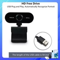 Webcam Full HD 1080P cổng USB Có Micrô dùng học online hội nghị