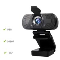Webcam Full HD 1080P Màu Đen Dùng Cho Học Tập Và Làm Việc Trực Tuyến