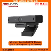 Webcam Hikvision DS-UC4, độ phân giải 2K, tích hợp mic, lấy nét tự động