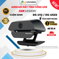 Webcam học trực tuyến Hikvision DS-U12 (DS-U525) 1080P, cắm cổng USB hỗ trợ mic cho hình ảnh sắc nét