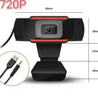 Webcam Kẹp 720P Màn Hình Tích Hợp Míc - Webcam Máy Tính Hỗ Trợ Học Trực Tuyến, để bàn