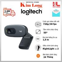 Webcam Logitech C270 HD 720P - 55 độ, mic giảm ồn, tự động chỉnh sáng, chụp ảnh 3MB, phù hợp PC Laptop - Hàng chính hãng