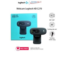 Webcam Logitech C270 HD Gọi, học, họp trực tuyến, tích hợp micro, tự động lấy nét, video rõ nét trong ánh sáng kém