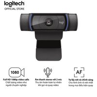 Webcam Logitech C920 Pro HD 1080p - dành cho PC Mac ChromeOs Android Skype Google Hangouts FaceTime chất lượng Full HD 1080p 30-fps Âm thanh Stereo 2 mic 2 bên Kẹp có thể điều chỉnh