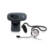 Webcam Logitech HD C270H có mic + tai nghe (Đen)