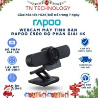 Webcam Máy Tính Bàn Rapoo C500 Độ Phân Giải 4k Tự Động Lấy Nét Góc Nhìn Rộng Hỗ Trợ Micro Khử Ồn Kép Hàng Chính Hãng