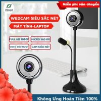 Webcam máy tính có mic xoay 360 A09 FULL HD NEW 2025 cao cấp dùng học tập, live camera trên pc laptop