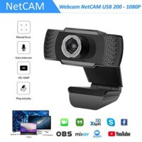 Webcam NetCAM USB 200 Độ phân giải 1080P - Hàng chính hãng