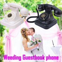 Wedding Notebook Điện Thoại Vintage Notebook Đăng Ký Âm Thanh Cho Bữa Tiệc Khách Chúc Phúc Hộp Thư Thoại