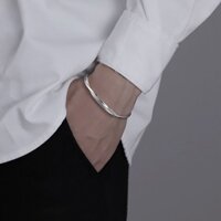Weier925 Vòng Tay Bạc Nam Vòng Tay Nam Mobius Nhẫn Bạn Trai Quà Tặng Vòng Tay Đơn Giản Độc Đáo Vòng Tay 12.26