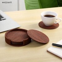 [Weijiaott] 6 Đế Lót Ly Da Hạt Gỗ Placemats Trà Và Cà Phê Đệm Thanh Gia Đình Quầy Cách Nhiệt Giá Chống Dính VN