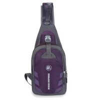 Weikani Sling Bag Chest Pack Causal Crossbody Shoulder Bag Travel Backpack Daypack - Purple