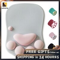 Welcomehome Cat Paw Mouse Pad Multipurpose Cartoon Slip Resistance Ergonomic Mousepad with Wrist Support for Home Office Work