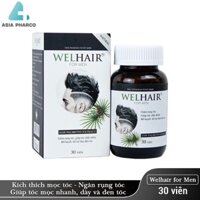 WELHAIR for men giảm rụng tóc,giúp tóc chắc khoẻ,bổ huyết,hỗ trợ đen tóc.