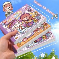 【Well 11】Sticker Cute 50 PCS Sitker Trang Trí Sổ Tay  Sticker Trang Trí Sổ Hình Dán Trẻ Em  Sổ Sticker