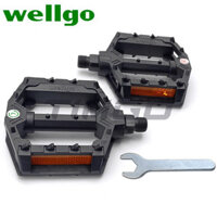 Wellgo MTB Xe Đạp Đường Bộ Đôi DU Vòng Bi Bàn Đạp Đi Xe Đạp 9 / 16 "1 Cặp 280g Đen Siêu Nhẹ