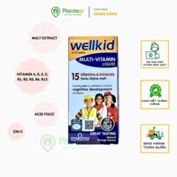 Wellkid Multivitamin Liquid bổ sung Vitamin cho bé từ 4-12 tuổi