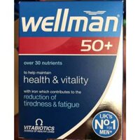 WellMan 50+ Multivitamins vitamin tổng hợp cho nam giới ngoài 50 tuổi - Hộp 30 viên Vitabiotics UK