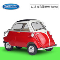Welly BMW Isetta Hợp Kim Xe Thể Thao Xe Ô Tô Chuyển Đổi Thể Thao Xe Cổ Đua Xe Hiển Thị Xe Ô Tô Bộ Sưu Tập Mô Hình 1: 18
