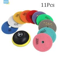 Welv  11 Cái / bộ Miếng Đánh Bóng Kim Cương Đá Cẩm Thạch Bê Tông Đá Mài Đĩa Đánh Bóng Dụng Cụ