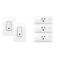 Wemo (F7C030-BDL) Smart WiFi Light Switch 2-Pack Bundle, Works with Amazon Alexa and Google Assistant, White & Mini Smart Plug 3-Pack, WiFi Enabled...