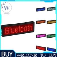 [Wenli1ug] Huy hiệu tên LED Bluetooth Đèn có thể sạc lại Đèn LED hiển thị bảng tin cuộn có thể lập trình DIY