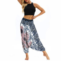 WenRan Women Summer Loose Yoga Trousers Baggy Boho Aladdin Jumpsuit Harem Pant New 2020