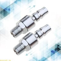 Wer 2 Cái Bộ 1 Ống Khí 4NPT- Xoay- Đầu Nối Khớp Xoay Khí Nén 360 Độ