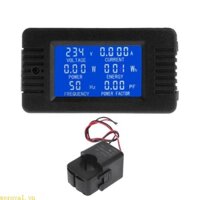 Wer 6in1 Digital AC 80 260V Power Energy Monitor Điện áp Dòng điện KWh Watt Meter 100A