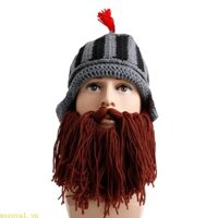 Wer Cosplay Tua La Mã Hiệp Sĩ Đan Mũ Bảo Hiểm Nam Mũ Mùa Đông Ấm Áp Râu Mũ Beanies